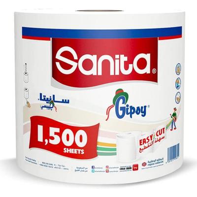 Sanita Gipsy Maxi Roll 1500 Sheets White Color 1pc White