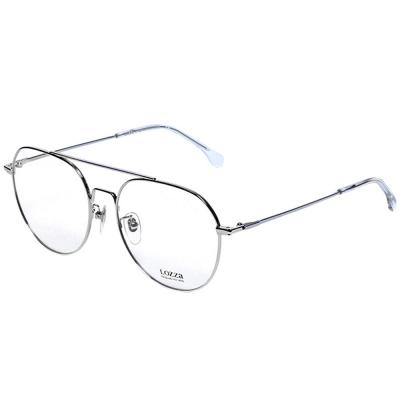 Lozza VL2330V Silver Pilot Eyeglasses, Size 56