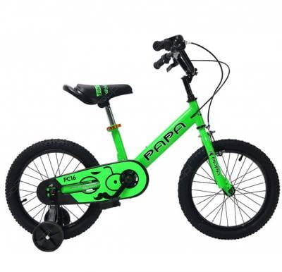 Papa Steel Alloy Bike For Kids Green, PC16