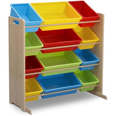 Delta Children TB83451GN-1189 Kids Toy Storage Organizer With Plastic Bins