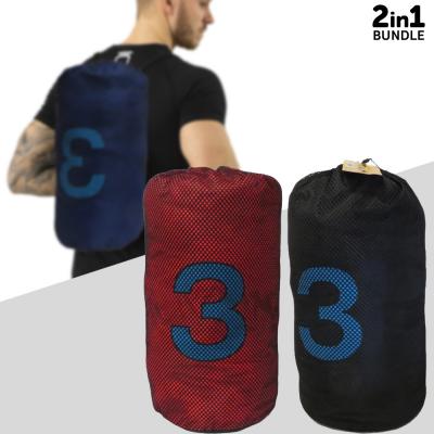 2 in 1 Bundle Offer Orami Gym Bag OMGB 5027 Black & Red