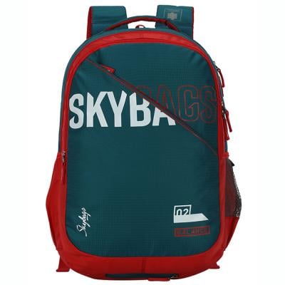 Skybags SK BPFIGE3TEL Figo Extra 03 Unisex School Backpack 30L Green