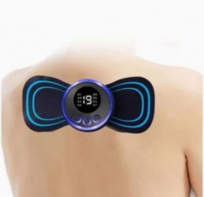Electric EMS Neck Massager Mini Cervical Back Muscle Pain Relief Patch Stimulator Massager Mat Portable Gel Pad Stickers Slim