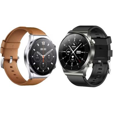 2 in 1  Bundle HainoTeko C1 High Quality Bluetooth Calling HD Smartwatch Silver Brown and Black