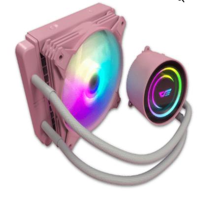 DarkFlash Twister DX120 ARGB LED 120mm AIO Liquid Cooler Pink