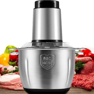 Cyber Kitchen Expert Food processor Stainless Steel 2 Speed Levels Safety Function Electric Meat Food Chopper with Motor 3L