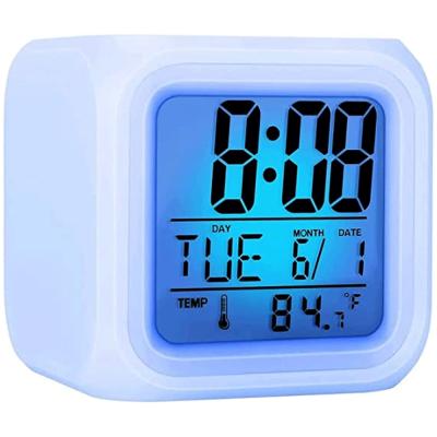 Digital Alaram Clock With Rainbow Option