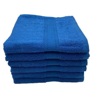 BYFT 110101008026 Daffodil Hand Towel 60x110 cm Set of 6 Royal Blue 100% Cotton