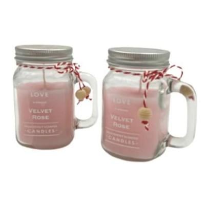 BYFT 110101004974 Home Fragrances Jar Candles Perfect for Relaxation 180g Vanilla Rose Pack of 2