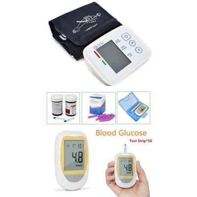 2 in 1 Elony ELY106 Intelligent Arm Type Blood Pressure Meter and  IVD Blood Glucose Meter