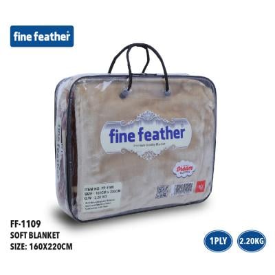 Fine Feather 1 Ply Soft Blanket Assorted Color, FF1109