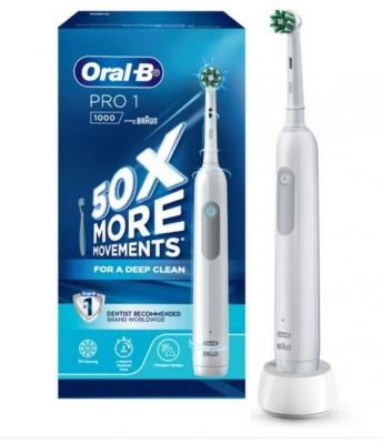 Oral B D3050513.1 WT Rechargeable Toothbrush With Sensor, White