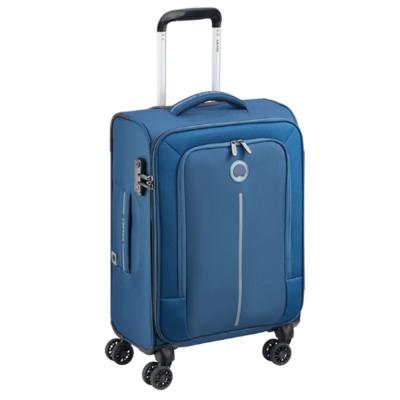 Delsey Caracas Softcase 4 Double Wheel Expandable Cabin Luggage Trolley 55cm Night Blue