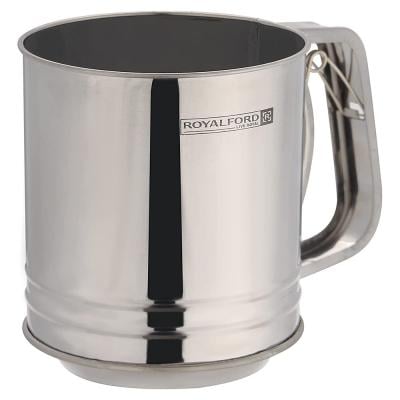 Royalford RF10777 Stainless Steel Flour Sifter Silver