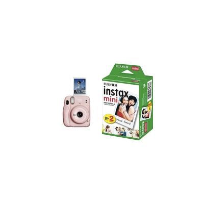 Fujifilm Instax Mini 11 Instant Camera plus 2 Pack Films Blush Pink
