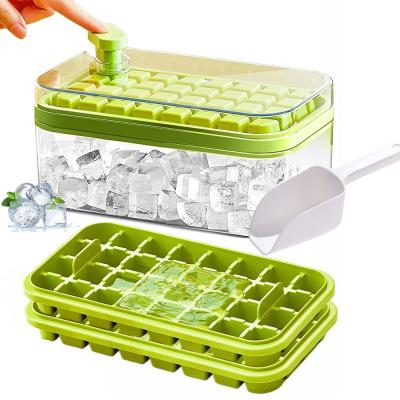 1pc, Ice Cube Tray With Four-in-one Ice Cup Holder, Waterfall Ice American  Coffee Ice Mold, Easy Release Design, Suitable For Personalized Ice Cubes,  Refrigerator Safe