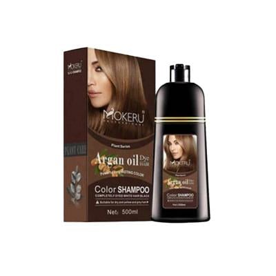 Mokeru Argan Oil Hair Color Shampoo 500ml Black