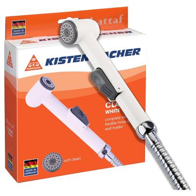 Kistenmacher Shattaf Toilet Spray Classic white colour Set with bidet handle 100 cm flexible hose and wall holder