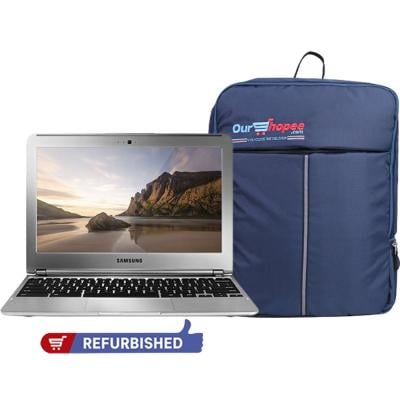 Buy Samsung Chromebook Intel Celeron 11.6 Inch Display 2GB RAM 16GB SSD Chrome OS Refurbished And Get Ourshopee Laptop Backpack 15.6 Inch For Free