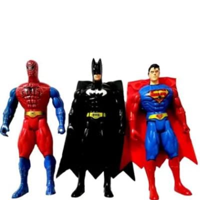 3 Piece Spiderman Superman And Batman Action Figures Set 1802 Multicolor