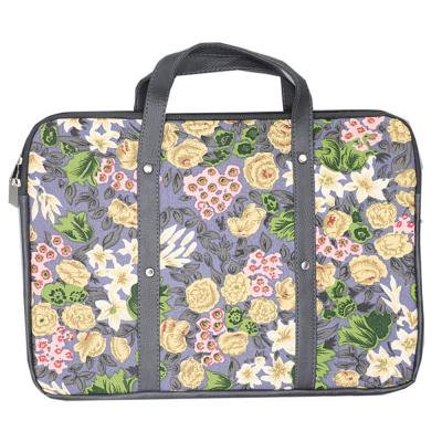 First Lady Flower Pattern Ladies Laptop Bag Blue