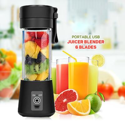 Portable And Rechargeable Battery 6 blade Juice Blender Black Color