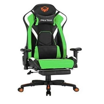 Meetion Leather Reclining Gaming E-Sport Chair With Footrest CHR22, Green