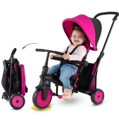 SmarTrike STR 3 Plus Kids 6 in 1 Compact Folding Stroller Pink, 5021233
