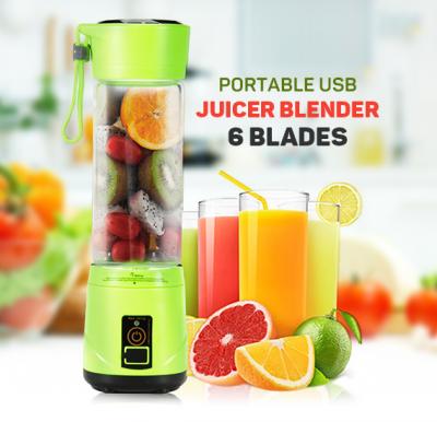 Portable And Rechargeable Battery 6 blade Juice Blender Assorted Color