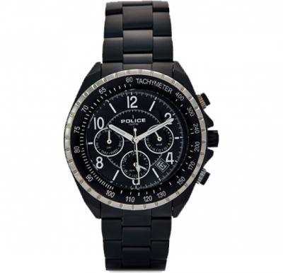 Police  Black Stainless Steel Chronograph Watch For Men, PL14343JSBS-02MA