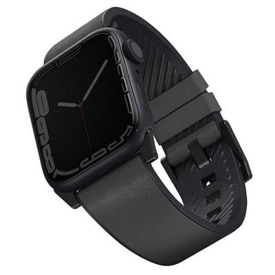 Uniq Straden Hybrid Apple Watch Strap  Waterproof Leather Gray
