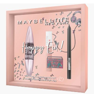 Maybelline Newyork Campaign Coffret Narin,Set Of 3-Lash Multiplying Mascara Extra Nior, Extra Black ,Light Purple Color, Superstay Matte Ink Press Play And Tattoo Liner-Black