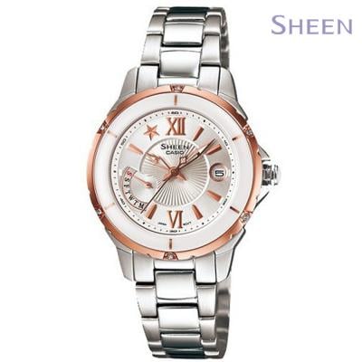 Casio Sheen Analog Silver Stainless Steel Watch For Women, SHE-4505SG-7ADR