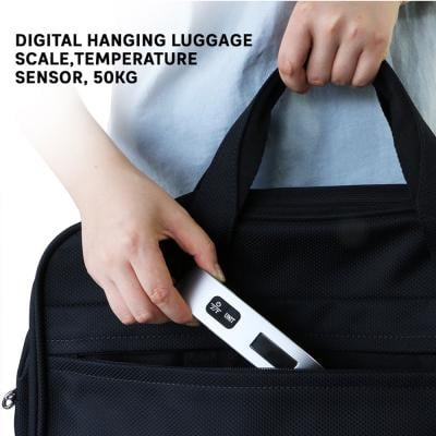 Digital Hanging Luggage Scale,Temperature Sensor, 50KG
