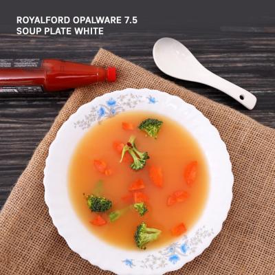 RoyalFord Opalware 7.5 Soup Plate White - RF5681
