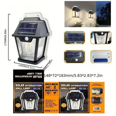 Solar Interaction Wall Lamp,Outdoor & Garden Night Light