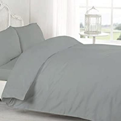 BYFT Orchard Bedlinen Set Queen Size Grey 1 Flat Bedsheet, 2 Pillow Cases, 1 Duvet Cover Cotton