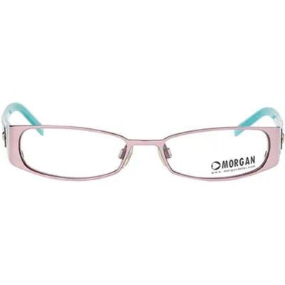 Morgan 203076196 Womens Rectangular Frame Eyeglasses Pink With Green
