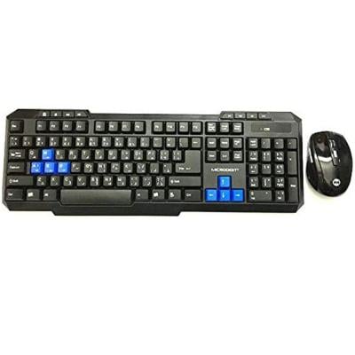 Microdigit MD301K Wireless Keyboard and Mouse For PC & Laptop, Black