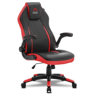Alpha Gamer AGSIRIUS-BK-RD Sirius Series Gaming Chair Black with Red