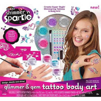 Shimmer N Sparkle Glitter Glam Tattoo Body Art Kit, NB908901