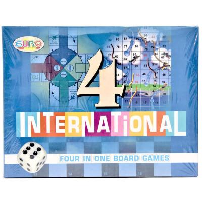 Euro International 4 in 1 Board Games Multicolor