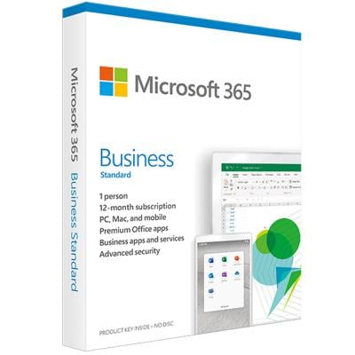 Microsoft 365 Business Standard, Windows With Mac, 1 User, 15 Device