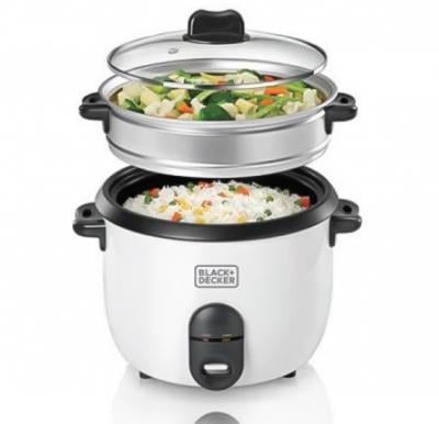 Black & Decker 1.8 Ltr. Non Stick Rice Cooker with Glass Lid, RC1860-B5