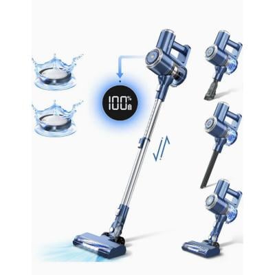 Prettycare Cordless Stick Vacuum Cleaner Lightweight for Carpet Floor Pet Hair W200
