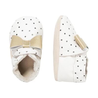 Rose et Chocolat Classic Shoes Polka Dot White White 0 To 6 Months Multicolor