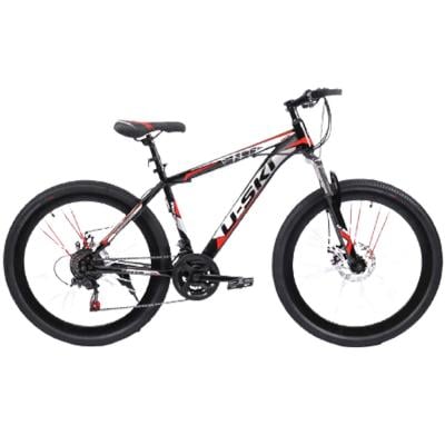 Carbon Steel Mountain Bike With 21 Multi Speed Disc Brakes, 26 Inches