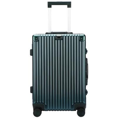Zap Aluminium Frame Suitcase with 360 Spinner Wheels TSA Lock  4 Metal Corner for Travel Rolling 24 Green