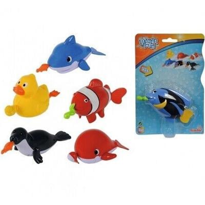 Simba 107290244 WF Wind Up Swimming Animals 6 Assorted Multicolor
