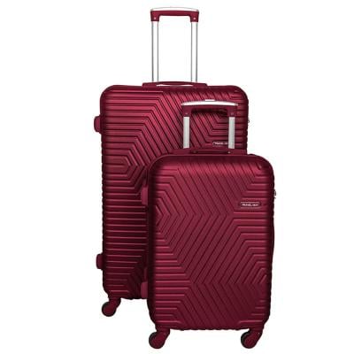 Siddique JNX01-28-20 Lightweight Luggage Set of 2 Bag, Burgundy Red